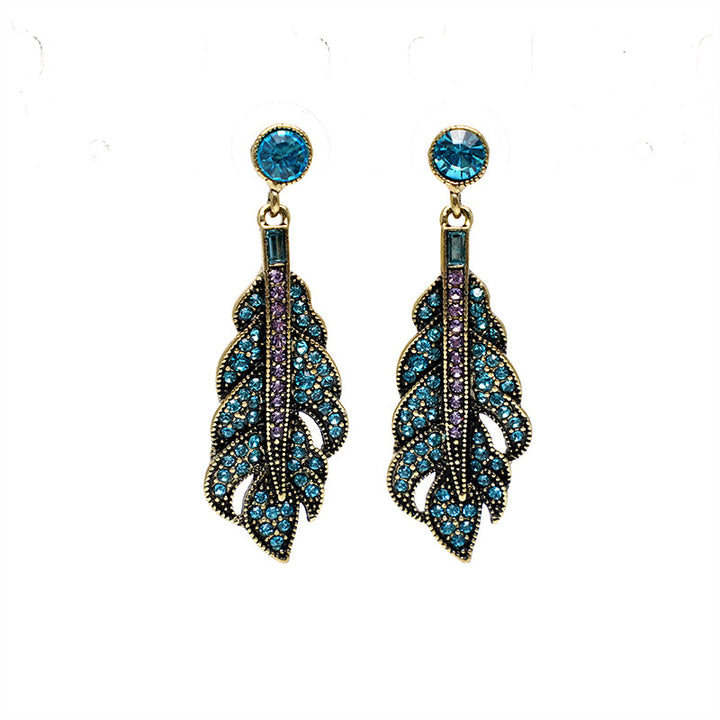 Black medieval style fashionable silver needle camellia bead fashion earrings Image 3