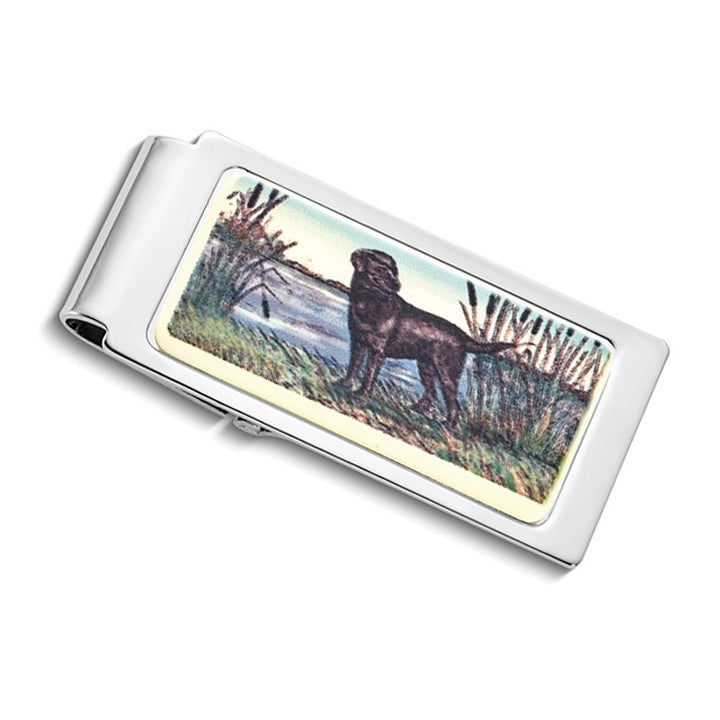 Mens Labrador In Reeds Money Clip Image 1