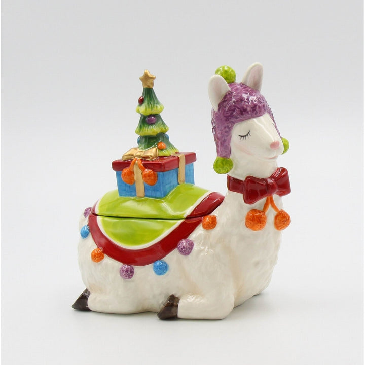 Ceramic Alpaca Llama Candy Box 7.875 x 4.25 x 7.25 Inch Gift Image 2