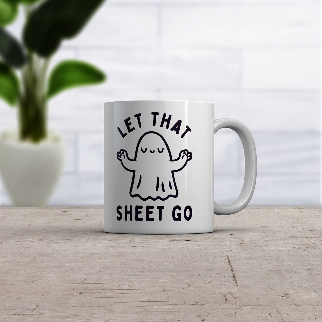 Let That Sheet Go Mug Funny Halloween Bed Sheets Ghost Joke Cup-11oz Image 2