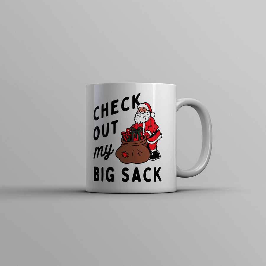 Check Out My Big Sack Mug Funny Xmas Gift Santa Claus Adult Joke Cup-11oz Image 1