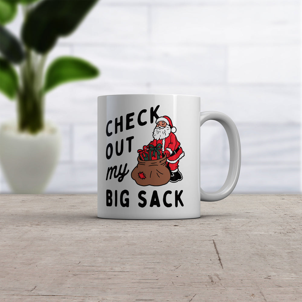 Check Out My Big Sack Mug Funny Xmas Gift Santa Claus Adult Joke Cup-11oz Image 2