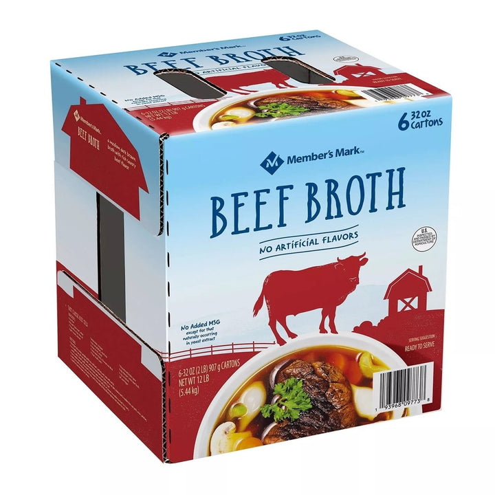 Members Mark Conventional Beef Broth32 Ounce (Pack of 6) Image 1