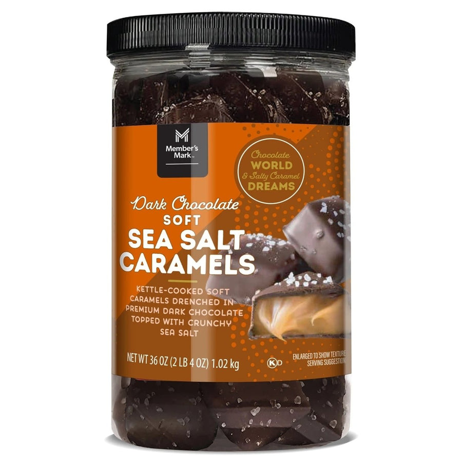 Members Mark Dark Chocolate Soft Sea Salt Caramels (36 Ounce) Image 1