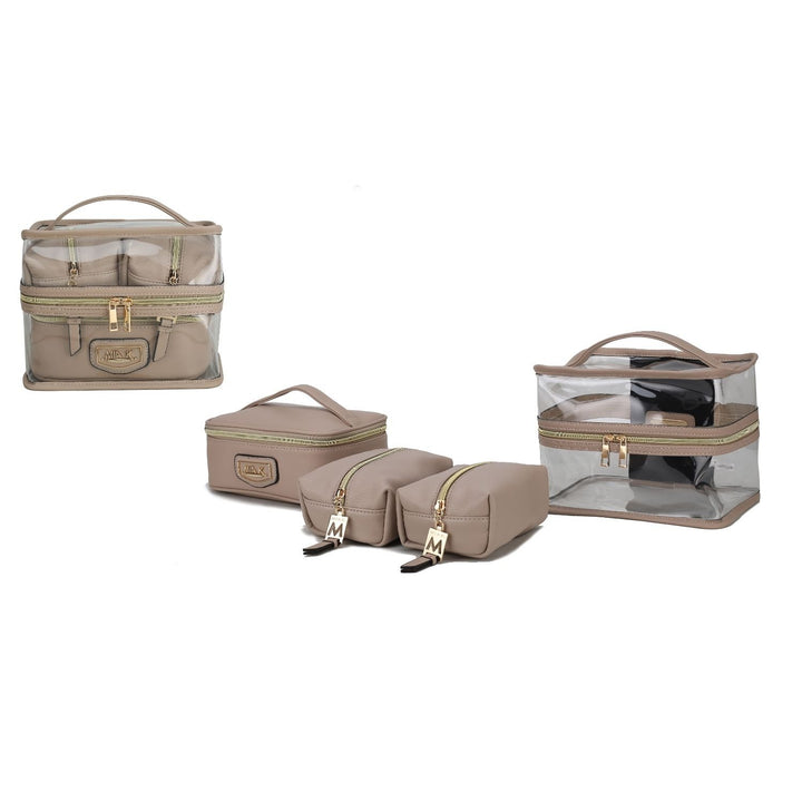 MKF Collection Emma Multi-Functional Cosmetic 4 Pc Set Handbag by Mia K. Image 12