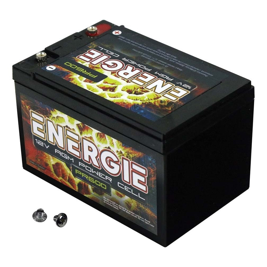 ENERGIE PR600 600 WATTS 12 VOLTS CAR AUDIO POWER CELL BATTERY W/ REVERSED POSTS Image 1