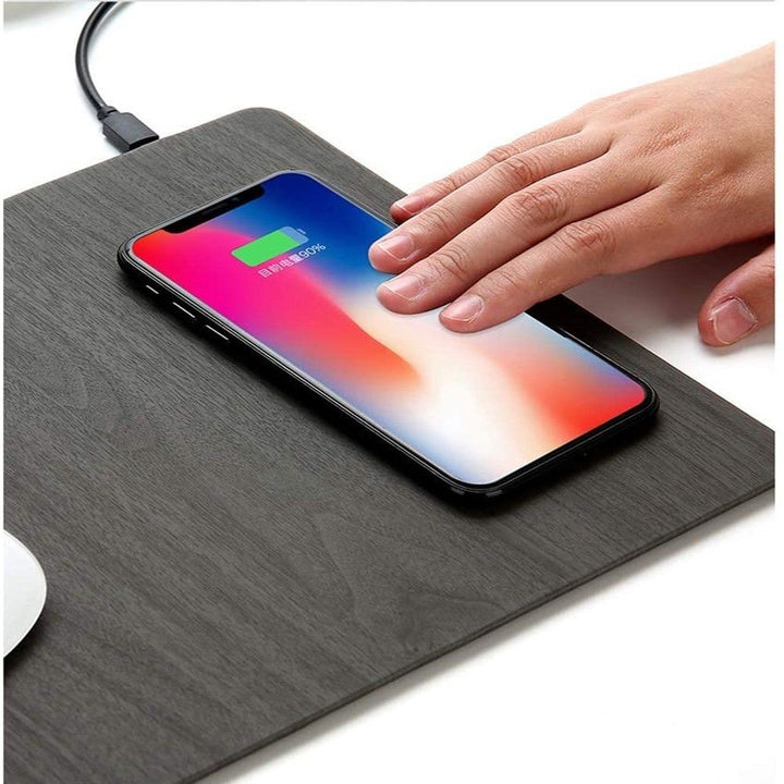 2 in 1 Wireless Charger Mouse Pad - Black Image 4