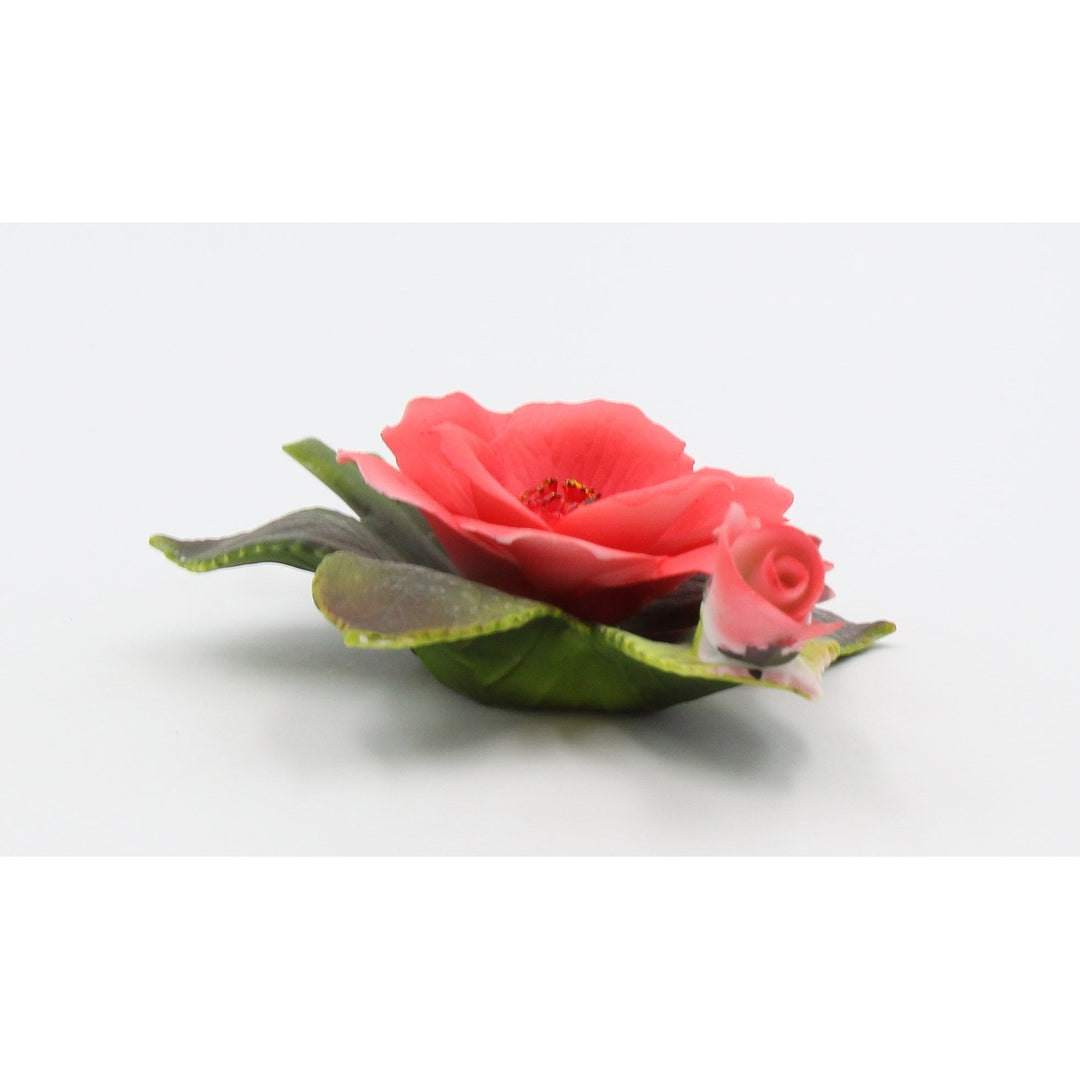 Ceramic Maroon Wild Rose Flower FigurineHome DcorMomFarmhouse Kitchen Dcor, Image 3