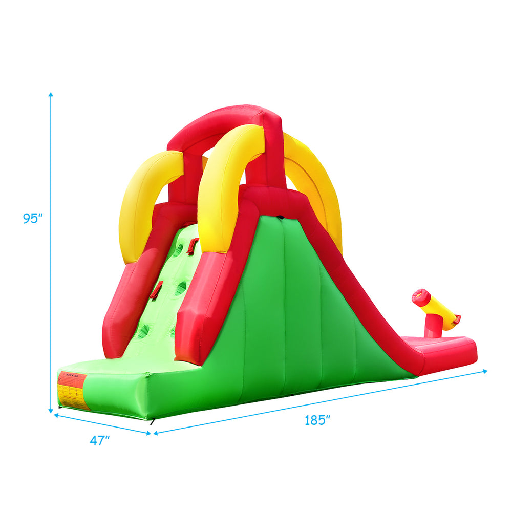 Inflatable Water Slide Bounce House Bouncer Kids Jumper Climbing w/ 480W Blower Image 2