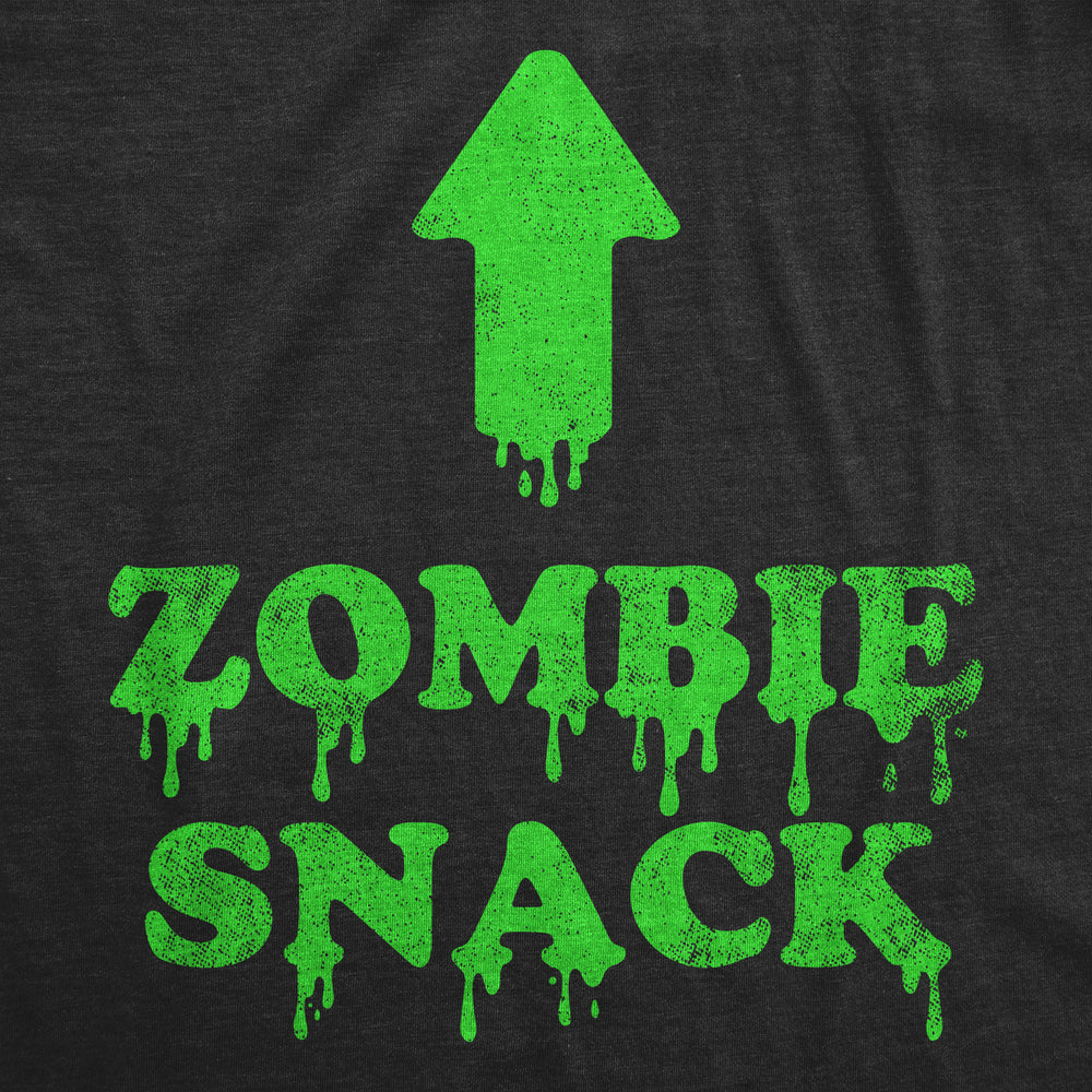 Womens Zombie Snack T Shirt Funny Halloween Undead Eating Joke Tee For Ladies Image 2