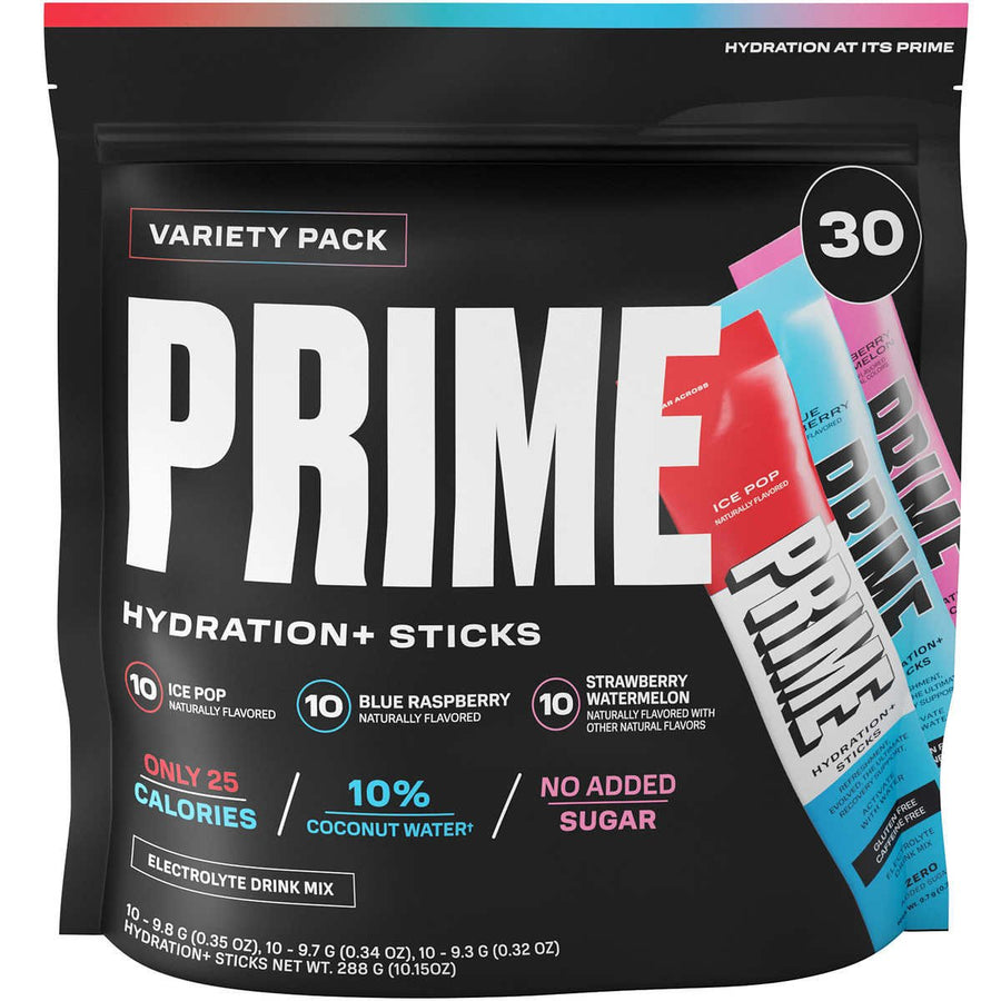 Prime Hydration+ Sticks Electrolyte Drink MixVariety Pack30 Count Image 1