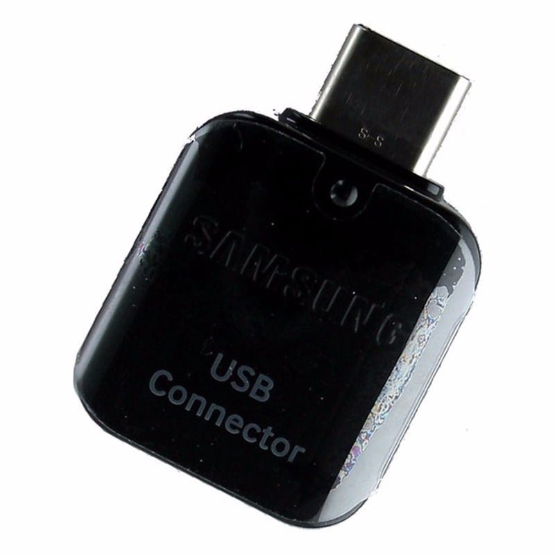 Samsung OEM On-The-Go OTG (USB) to (USB-C) Adapter - Glossy Black Image 1