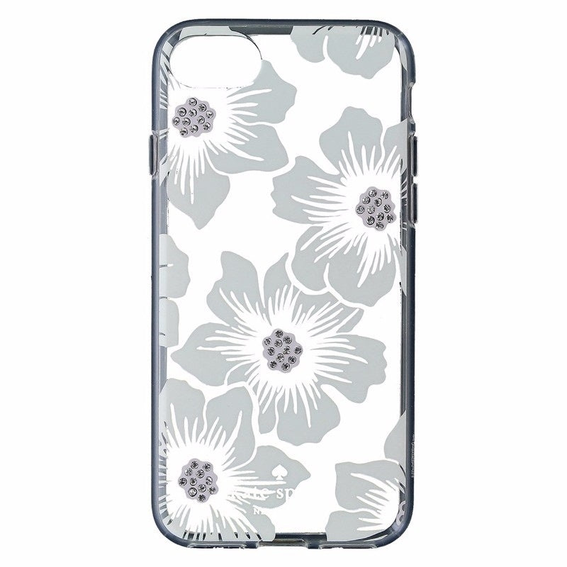 Kate Spade Hybrid Hardshell Case for iPhone 8/7 - Hollyhock White Flowers/Clear Image 1