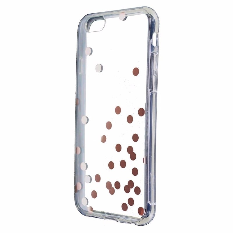 Kate Spade York Case Cover iPhone 6s Plus 6 Plus - Clear / Rose Gold Dots Image 1