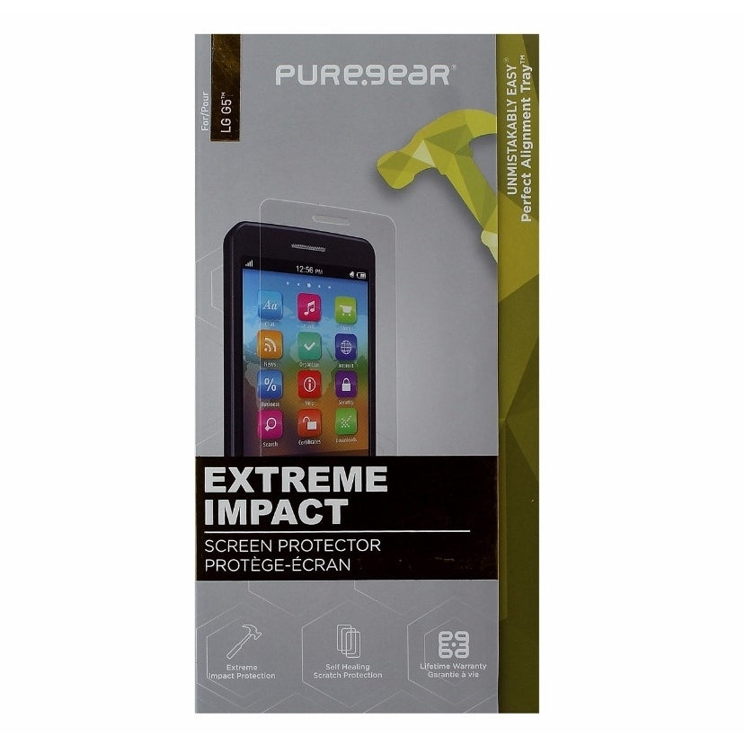 PureGear Extreme Impact Plain Screen Protector for LG G5 - Clear Image 1