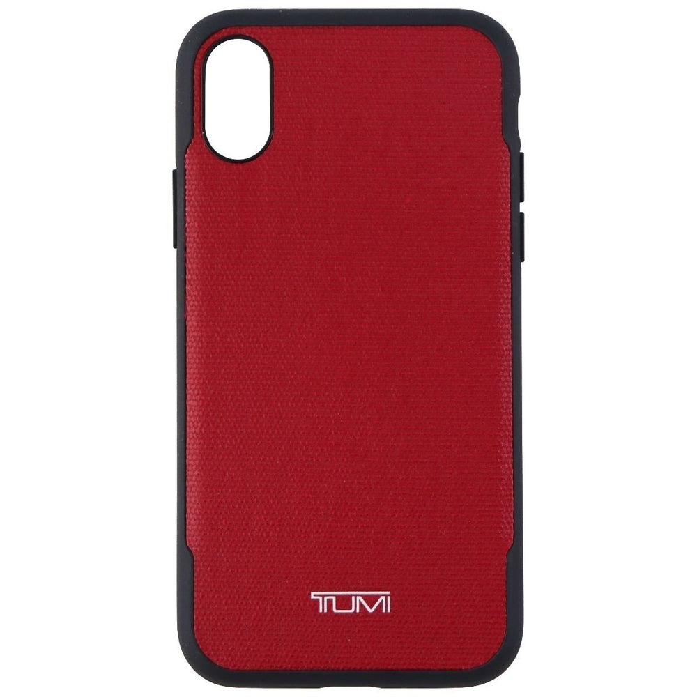 Tumi Canvas Co-Mold Series Hybrid Case for Apple iPhone Xs/X - Red Canvas/Black Image 2