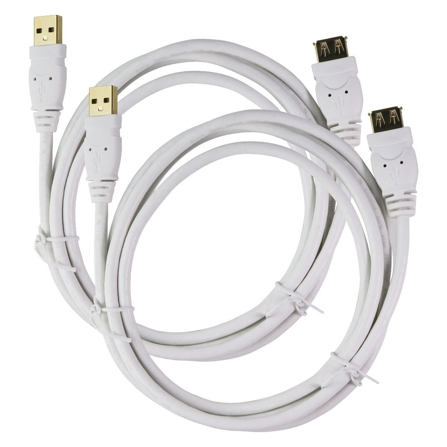 2x Belkin (HA154ZM/A) Extension Data Cables for USB Devices - White Image 1
