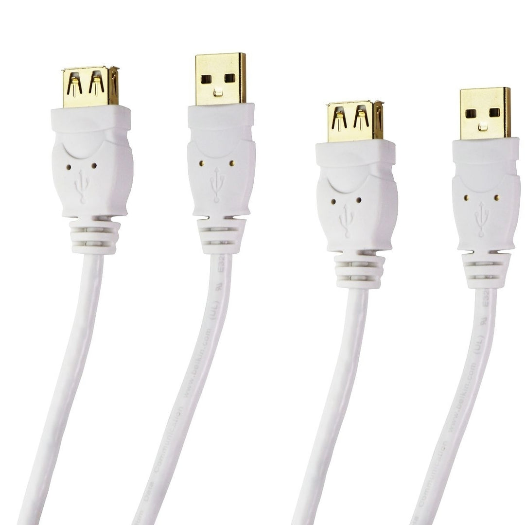 2x Belkin (HA154ZM/A) Extension Data Cables for USB Devices - White Image 3