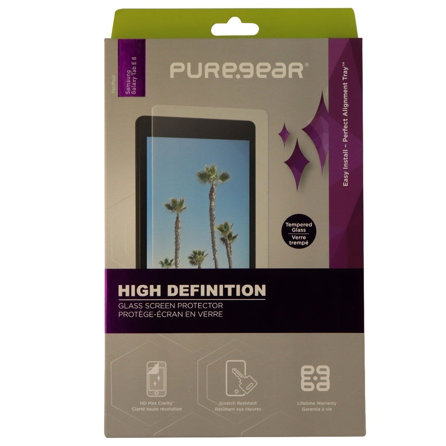 PureGear HD Tempered Glass Screen Protector for Samsung Galaxy Tab E (8) - Clear Image 1
