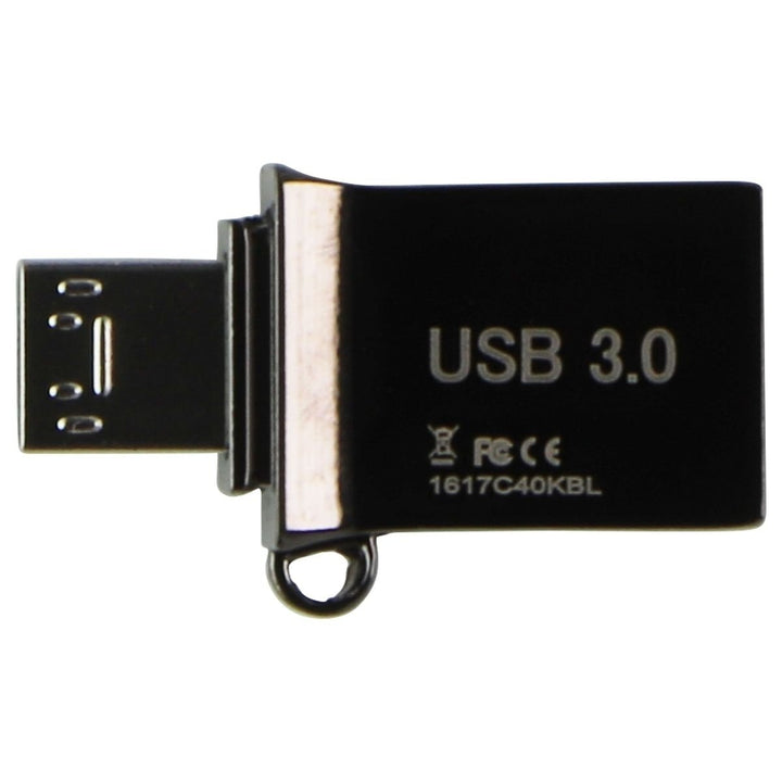 Gigastone OTG 16GB USB 3.0 Metal Flash Drive - Black (GS-U316OTG-R) Image 1