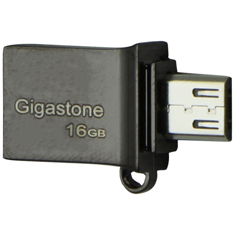 Gigastone OTG 16GB USB 3.0 Metal Flash Drive - Black (GS-U316OTG-R) Image 2