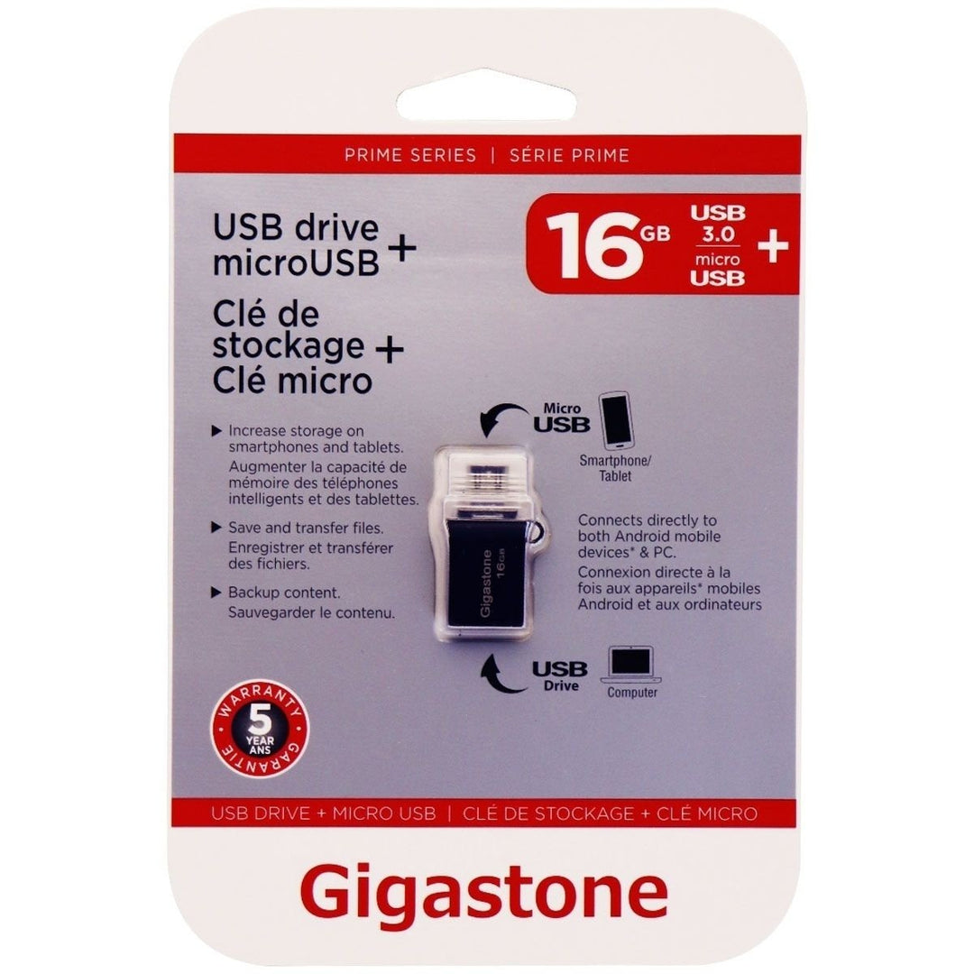 Gigastone OTG 16GB USB 3.0 Metal Flash Drive - Black (GS-U316OTG-R) Image 4