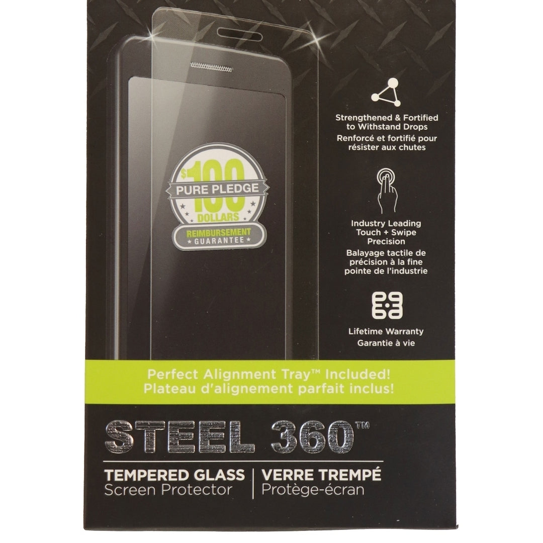 PureGear Steel 360 Tempered Glass Screen Protector for Moto Z Droid - Clear Image 3