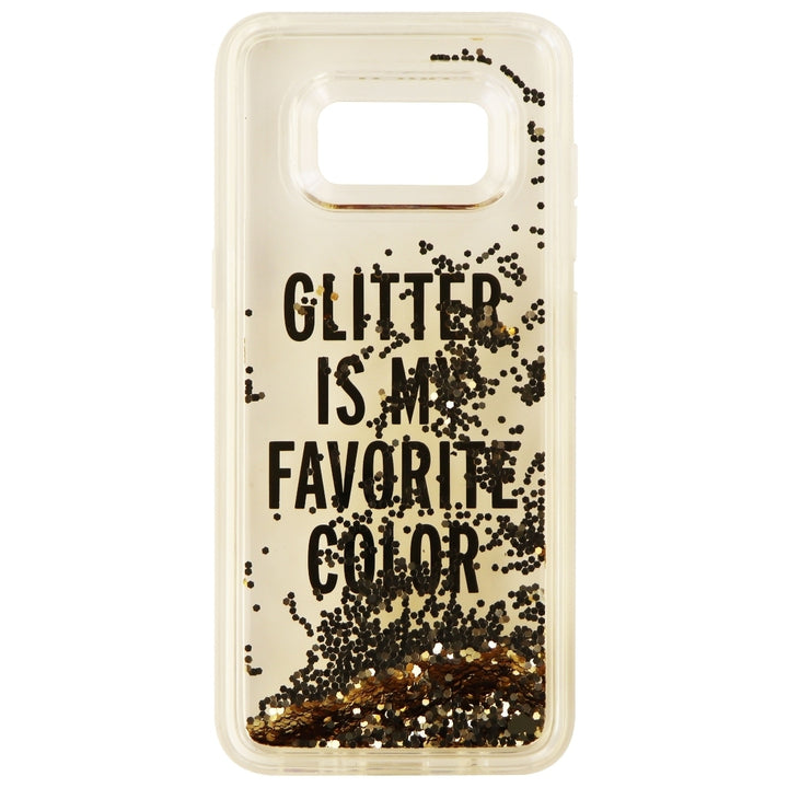 Kate Spade Liquid Glitter Hard Case for Samsung Galaxy S8 - Clear / Gold Glitter Image 1