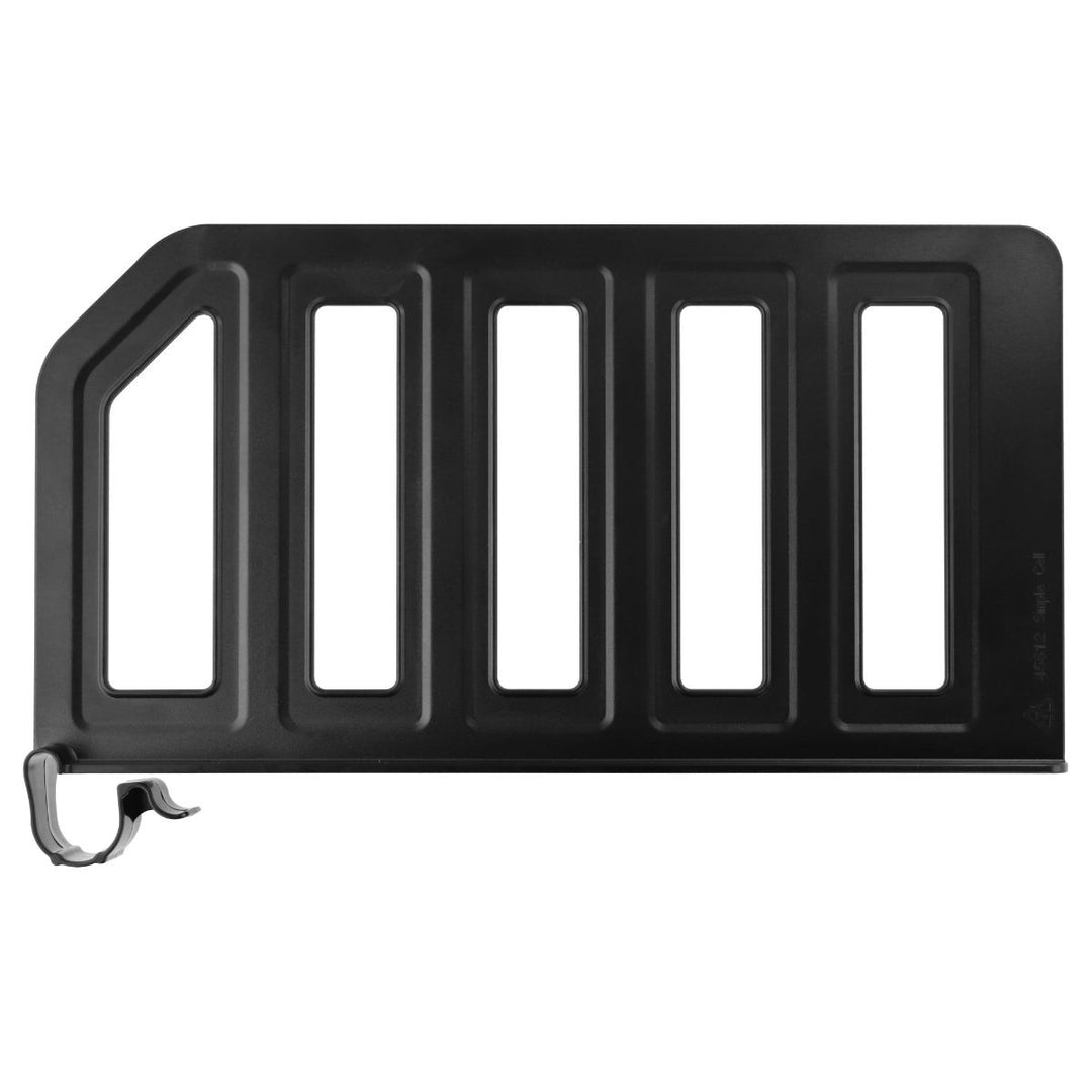 Shelf Separator / Divider with Snap on Clip (12-inch x 6-inch) - Black Image 1