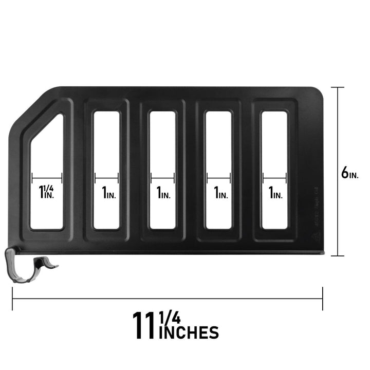 Shelf Separator / Divider with Snap on Clip (12-inch x 6-inch) - Black Image 4