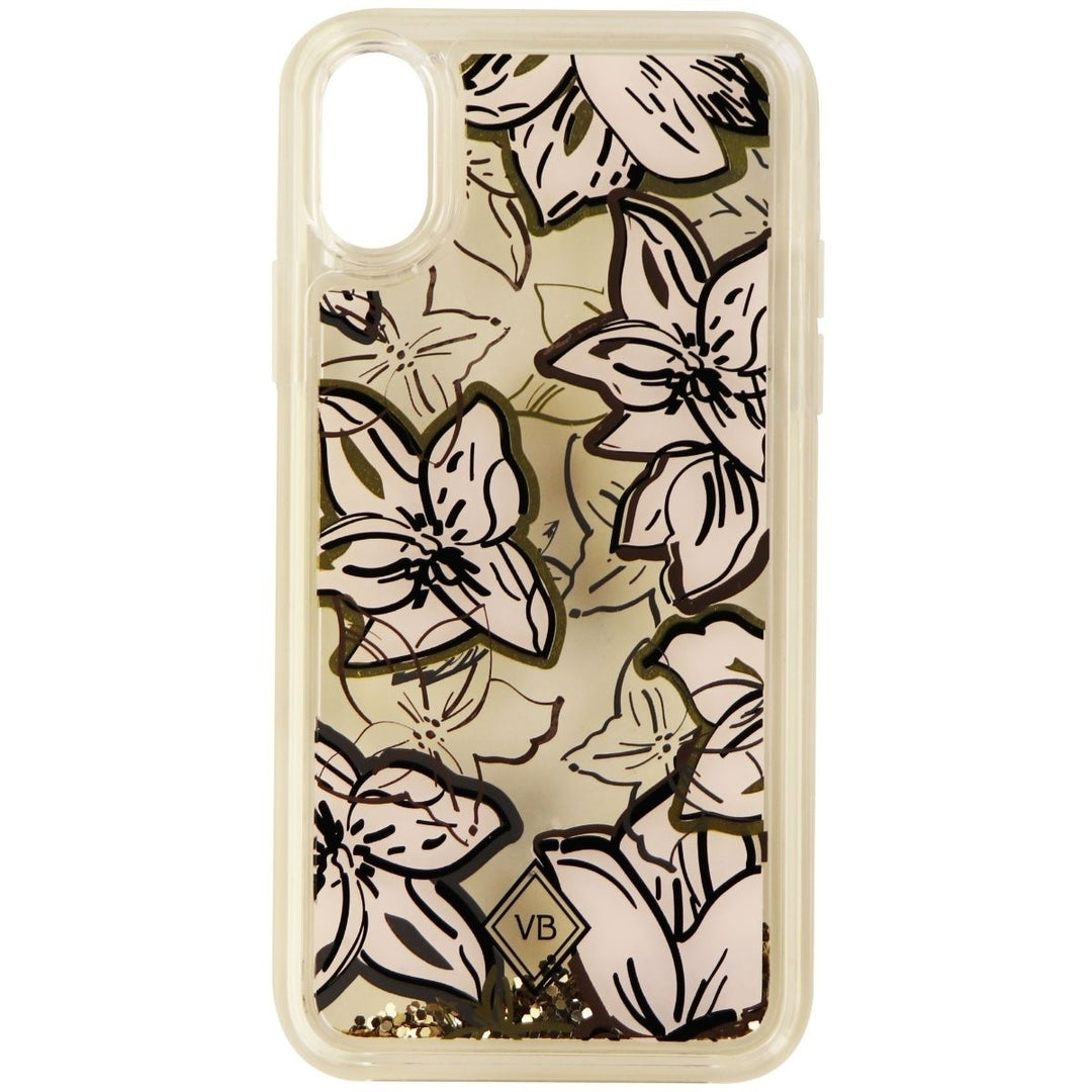 Vera Bradley Glitter Flurry Case for Apple iPhone X - White Flowers/Gold Glitter Image 1