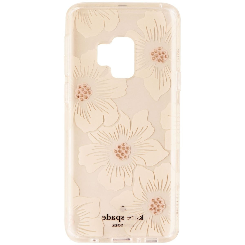 Kate Spade Hybrid Hardshell Case for Galaxy S9 - Clear/White Jewel Flower Image 2