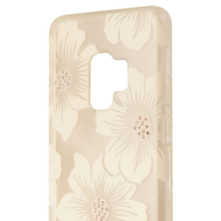 Kate Spade Hybrid Hardshell Case for Galaxy S9 - Clear/White Jewel Flower Image 3