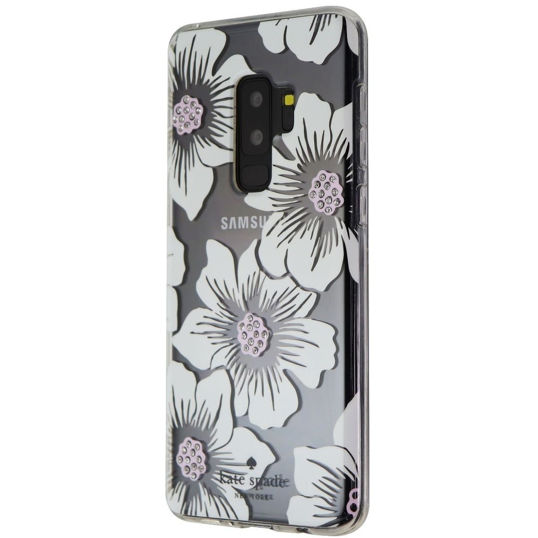 Kate Spade Hard Case for Samsung Galaxy S9+ (Plus) - Clear/White Flower/Gems Image 1