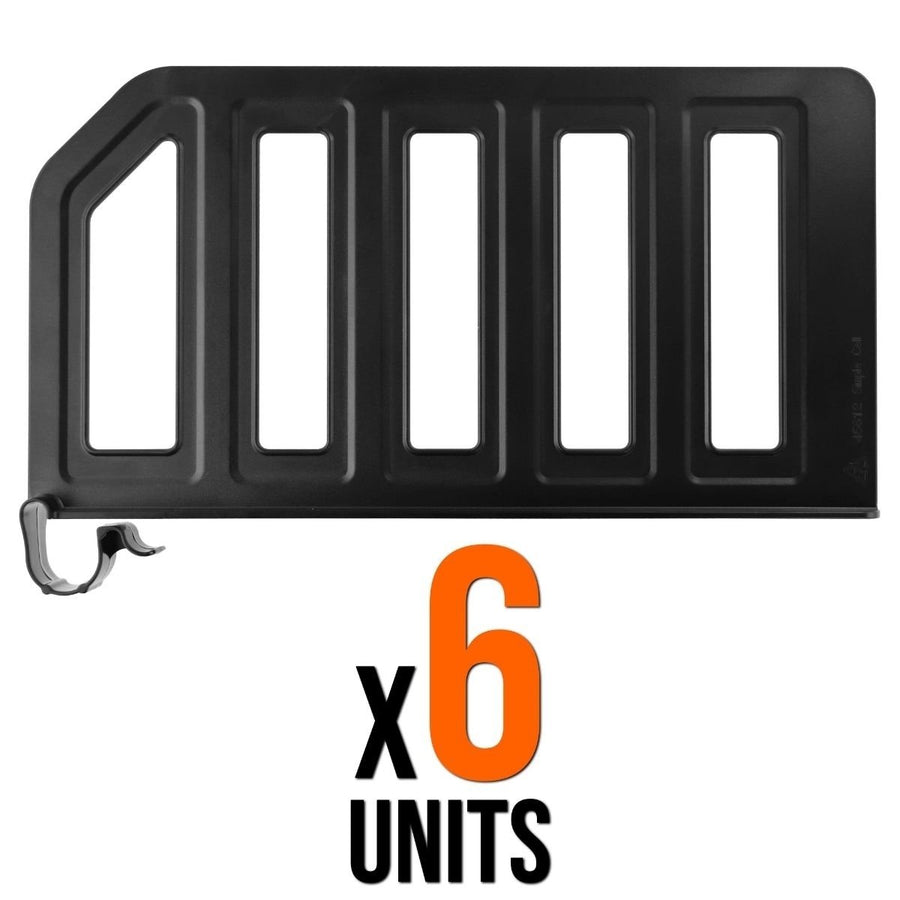 6 PACK of Clip-On (12 x 6 inch) Bookshelf and Retail Separator Product Dividers Image 1