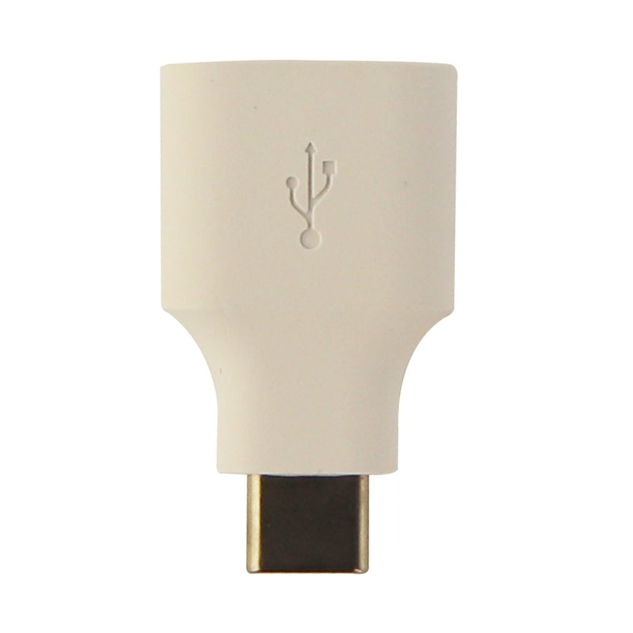 Universal USB to USB-C (Type C) Short Adapter for USB-C Devices S8 Pixel - White (Refurbished) Image 1