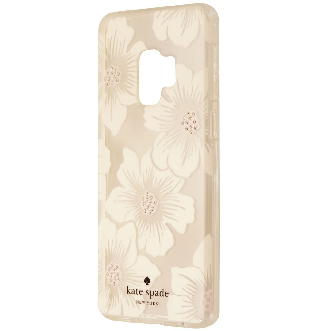 Kate Spade Hybrid Hardshell Case for Galaxy S9 - Clear/White Jewel Flower (Refurbished) Image 1