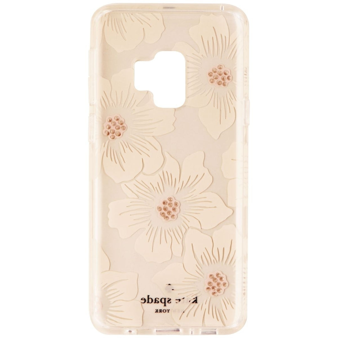 Kate Spade Hybrid Hardshell Case for Galaxy S9 - Clear/White Jewel Flower (Refurbished) Image 2