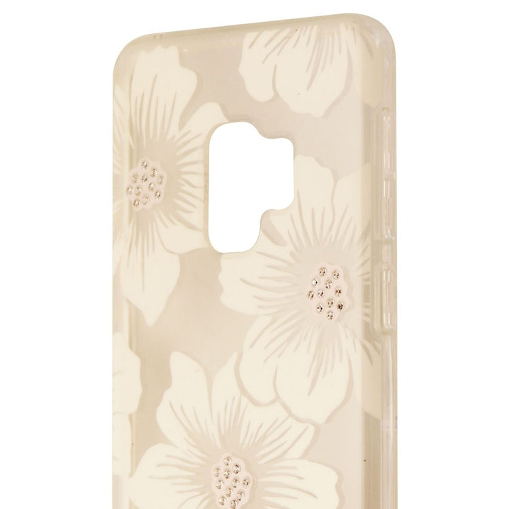 Kate Spade Hybrid Hardshell Case for Galaxy S9 - Clear/White Jewel Flower (Refurbished) Image 3