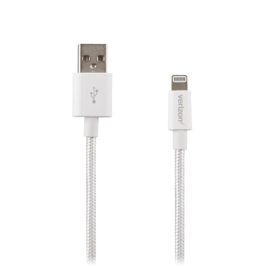 Verizon (CABLGHTWHT - M) 4Ft Charge and Sync Cable for iPhones - White Image 1