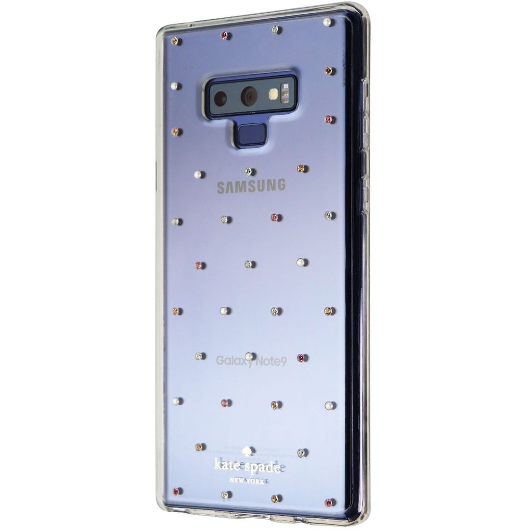 Kate Spade Hardshell Case for Samsung Galaxy Note9 - Clear with Pin Dot Gems Image 1