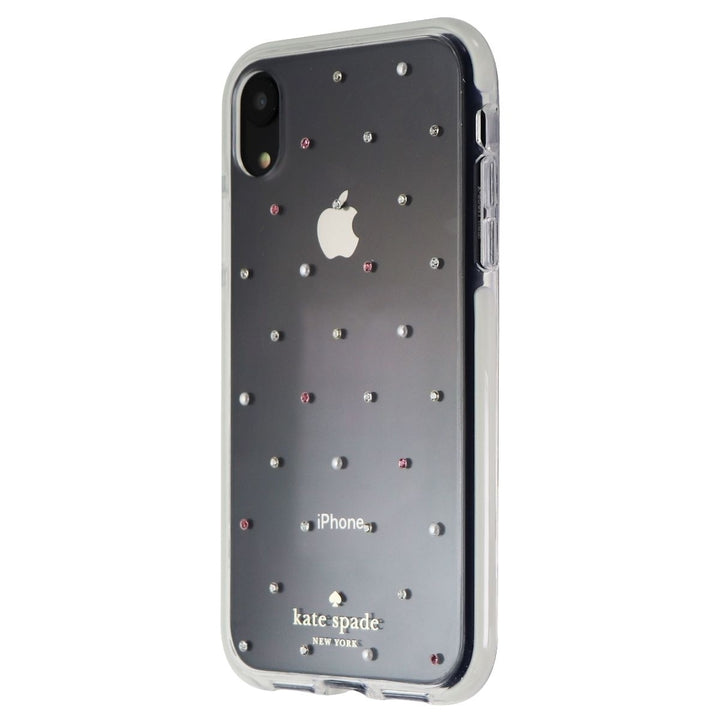 Kate Spade Defensive Hardshell Case for Apple iPhone XR - Clear / Pin Dot Gems Image 1