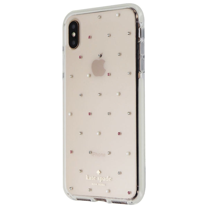 Kate Spade Defensive Hardshell Case for Apple iPhone XS Max - Clear/Pin Dot Gems Image 1