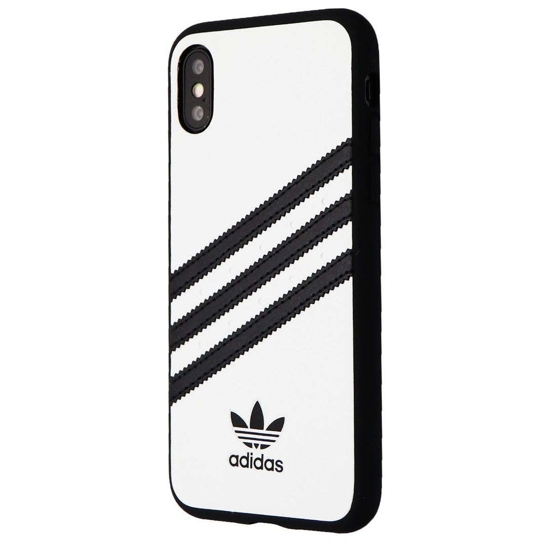 Adidas 3-Stripes Snap Hard Case for Apple iPhone XS and X - White / Black (Refurbished) Image 1