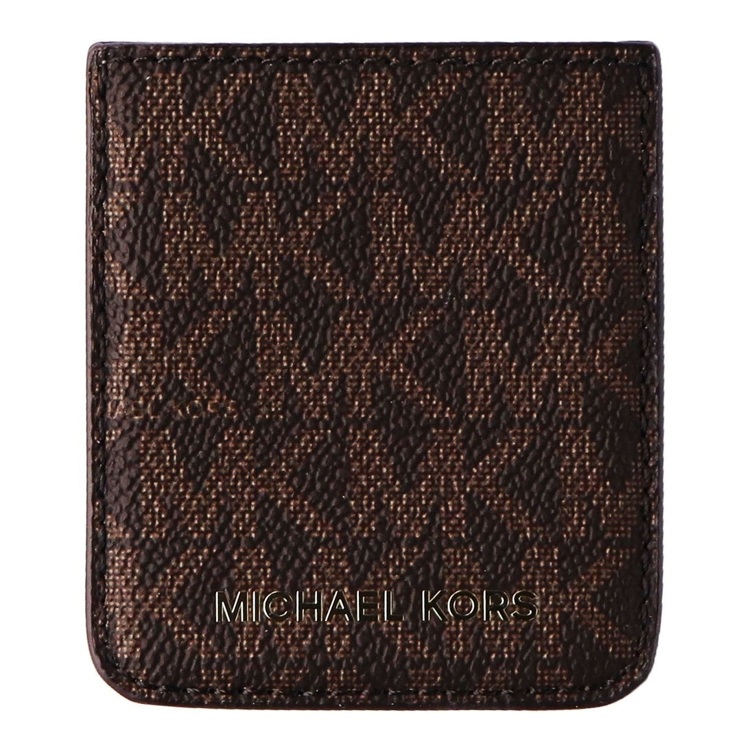 Michael Kors Phone Pocket Sticker with Adhesive Backing - Brown Image 1