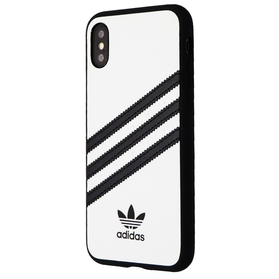 Adidas 3-Stripes Snap Hard Case for Apple iPhone XS and X - White / Black Image 1