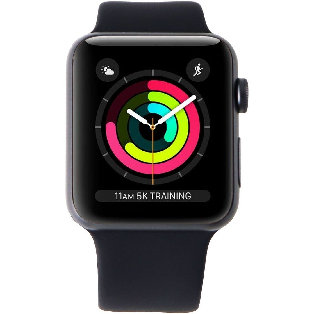 Apple Watch Series 3 Space Gray 42mm A1861 (GPS + Verizon LTE) Black Sport Band (Refurbished) Image 2