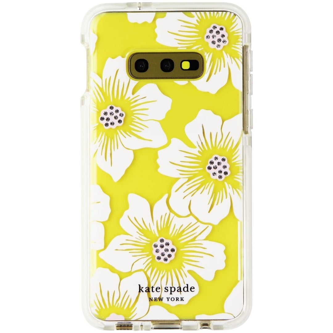 Kate Spade Defensive Hard Case for Galaxy S10e - Hollyhock Floral / Clear Cream Image 2