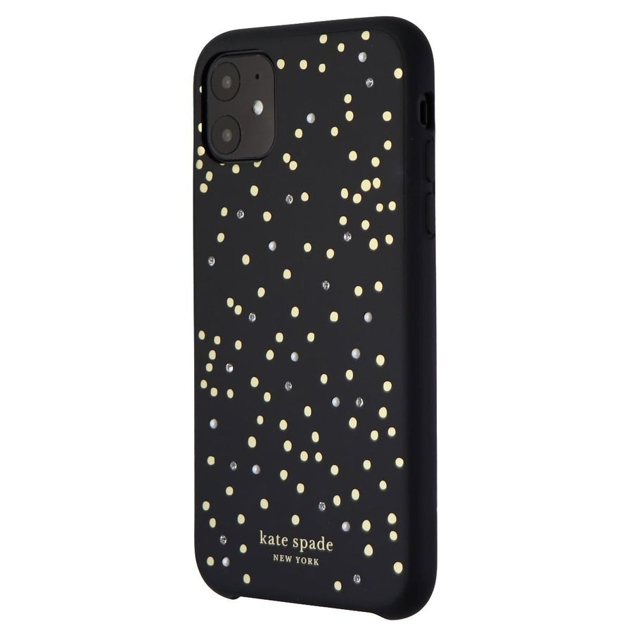 Kate Spade  York Soft Touch Case for Apple iPhone 11 - Black/Disco Dot Gems Image 1