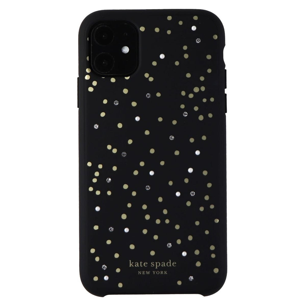 Kate Spade  York Soft Touch Case for Apple iPhone 11 - Black/Disco Dot Gems Image 2